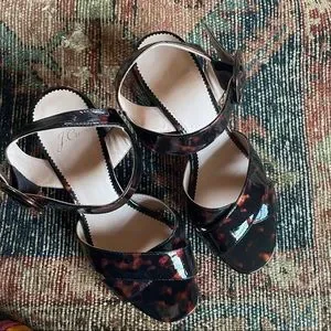 J crew tortoise penny sandals online